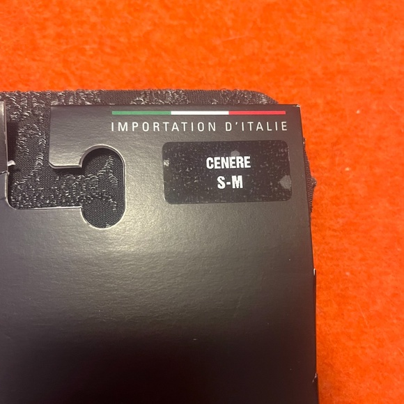 Charcoal gray sparkly baroque arabesque tights made in Italy NWT - Picture 4 of 4